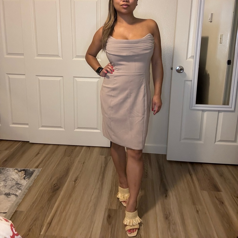 Tan Strapless Dress (never worn out)